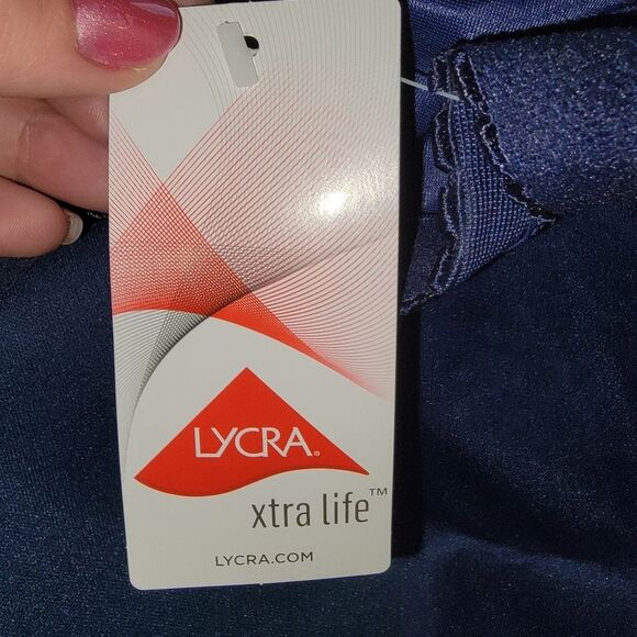 Lands' End Nwt Navy Blue Polka Dot Swimsuit Tankini Top Size 22W DD - Picture 6 of 9